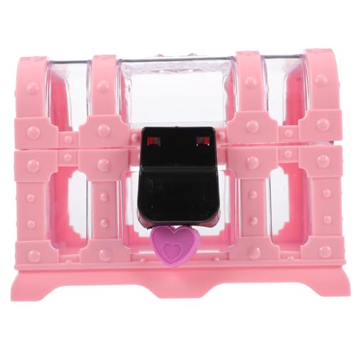 PACKOVE 1 Satz Aufbewahrungsbox Schloss Kleine Behälter Kleiner Make up organizer Make up halter Kinder Behälter Lipgloss Tiara Mädchen Rosa Abs